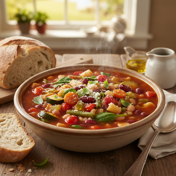 Hearty Vegetable Minestrone with Ditalini recipe
