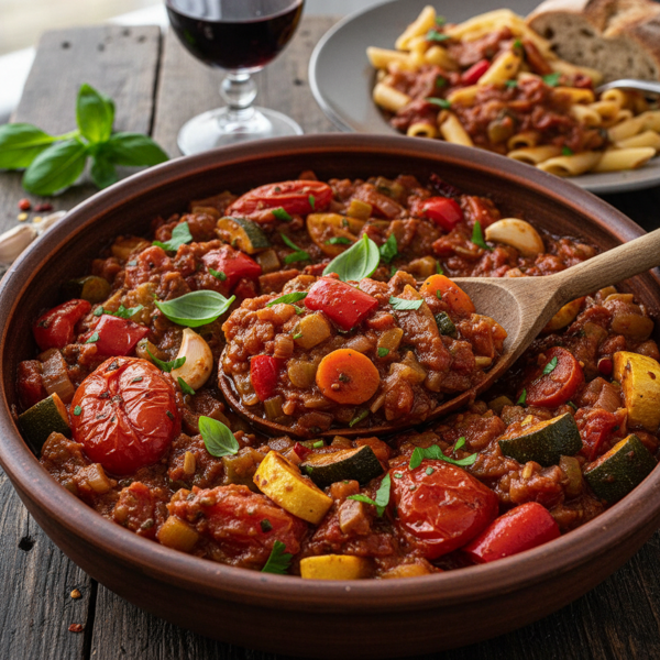 Hearty Vegetable Tomato Sauce recipe