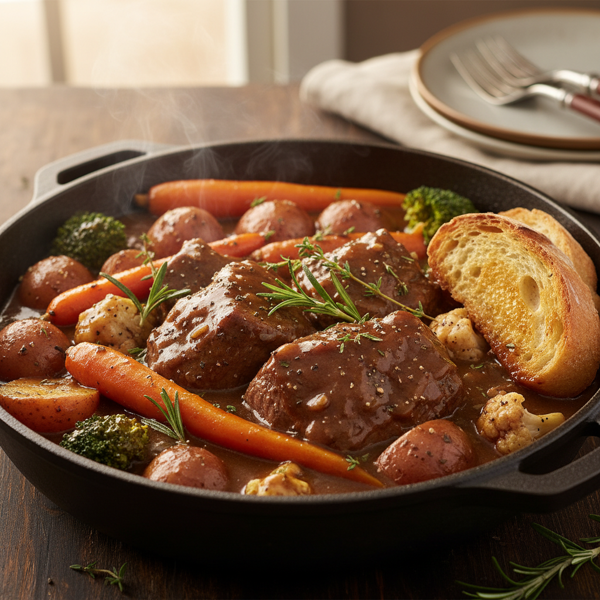Hearty Vegetable & Savory Gravy Pot Roast recipe