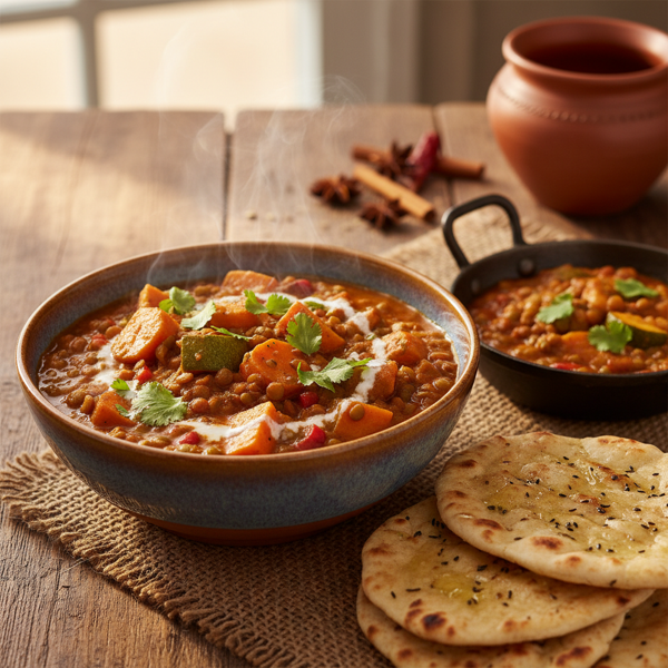 Hearty Vegetable and Lentil Curry recipe