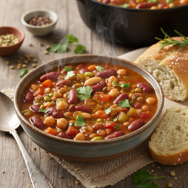 Hearty Vegetarian 15 Bean Delight recipe