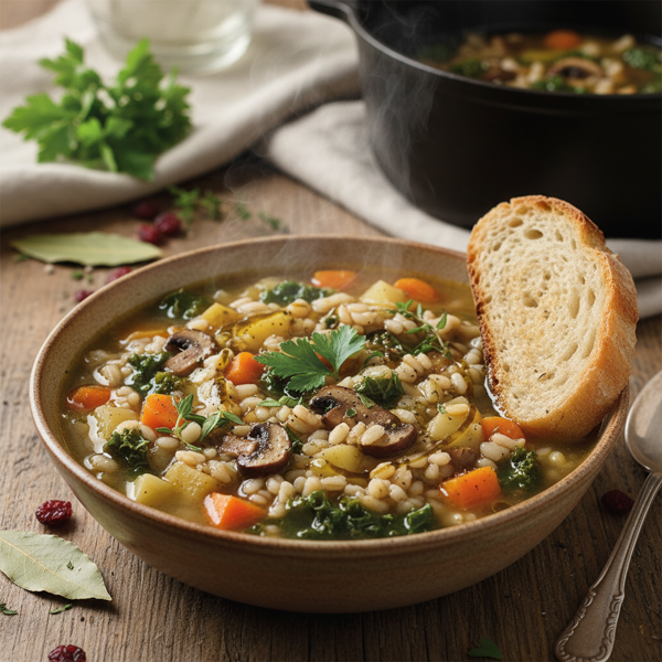 Hearty Vegetarian Barley Soup recipe