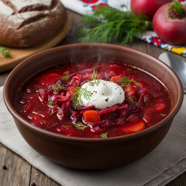 Hearty Vegetarian Borscht Delight recipe
