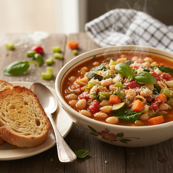Hearty Vegetarian Minestrone Delight recipe