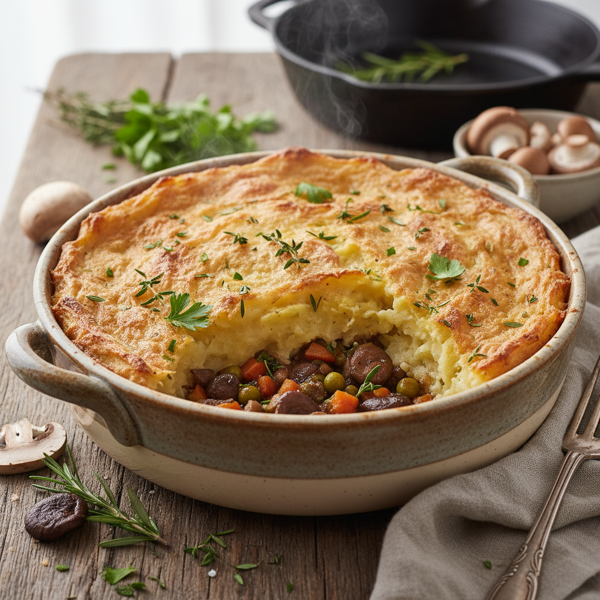 Hearty Vegetarian Mushroom & Herb Shepherd's Pie recipe