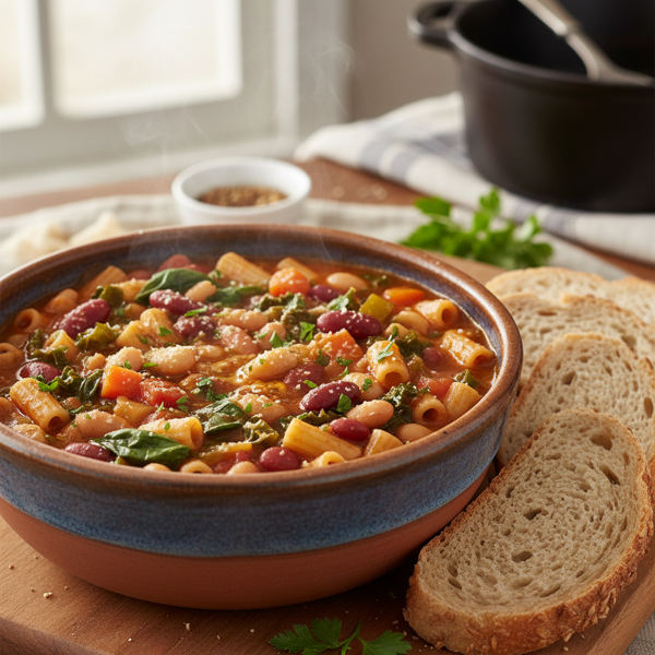 Hearty Vegetarian Pasta e Fagioli recipe