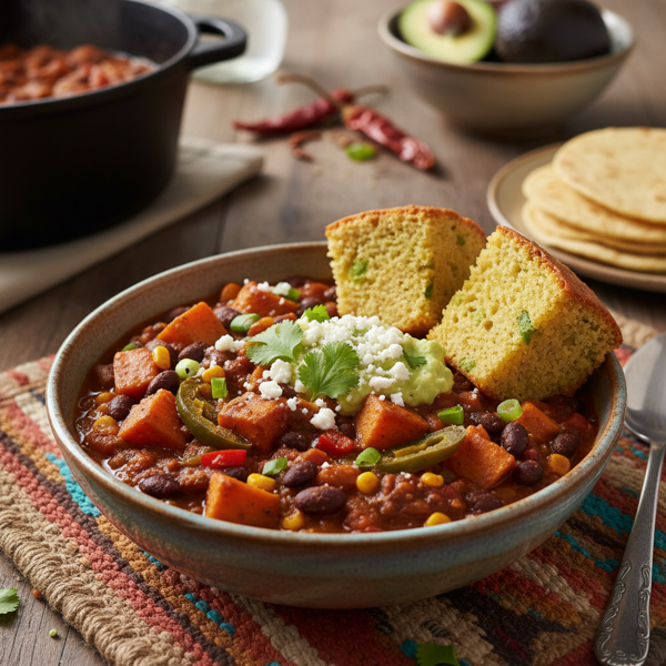 Hearty Vegetarian Southwest Chili recipe