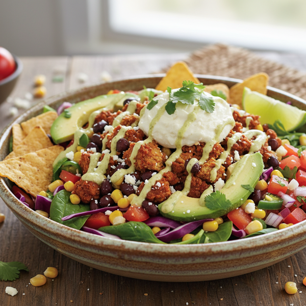 Hearty Vegetarian Taco Salad Bowl recipe