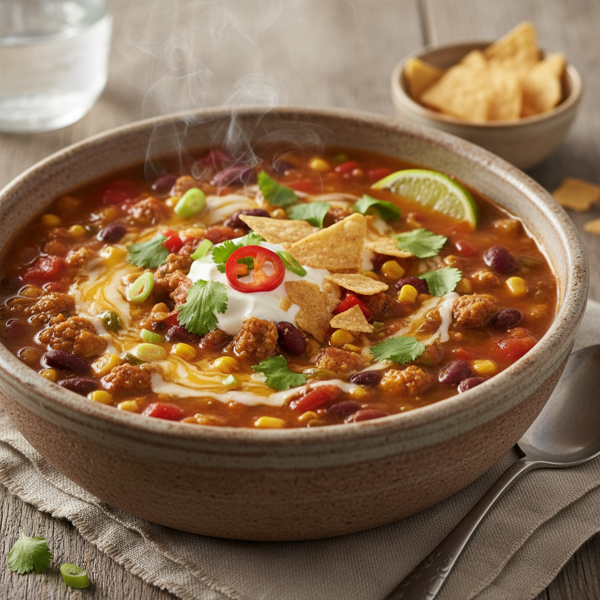 Hearty Vegetarian Taco Soup recipe