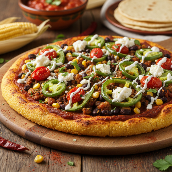Hearty Vegetarian Tamale Pizza recipe