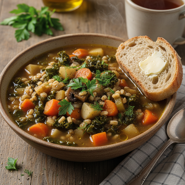Hearty Veggie Barley Soup recipe