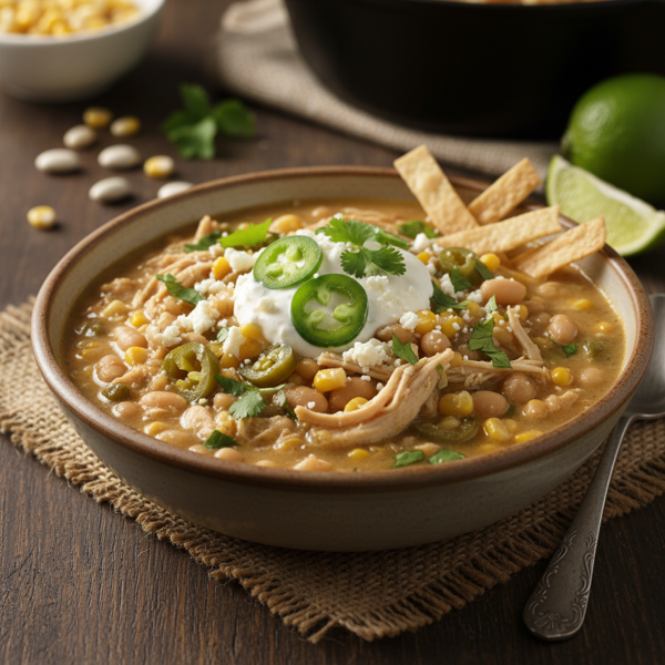 Hearty White Chicken Chili Delight recipe