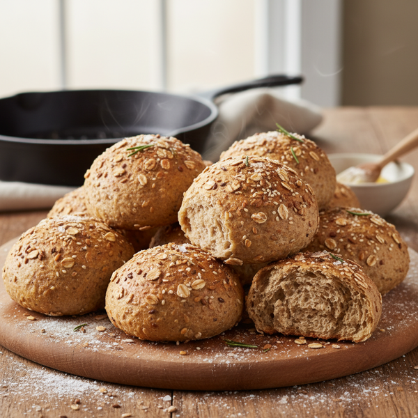 Hearty Whole Grain Dinner Rolls recipe