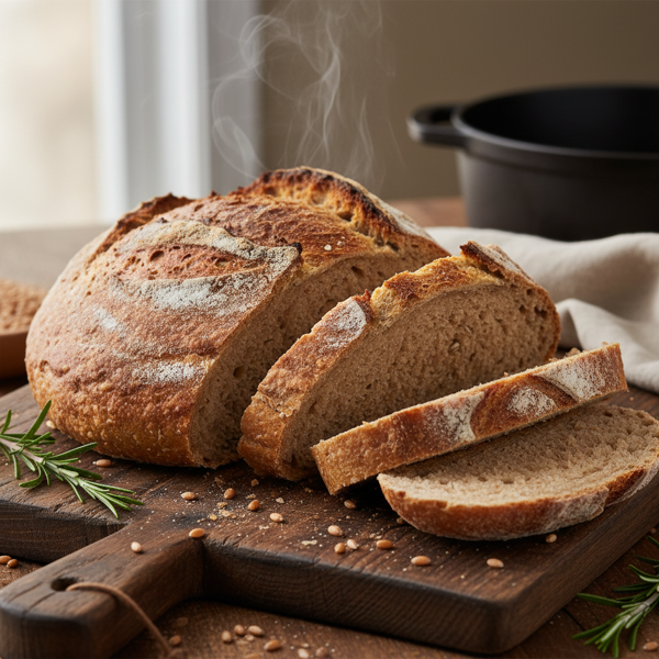 Hearty Whole Wheat Artisan Bread recipe