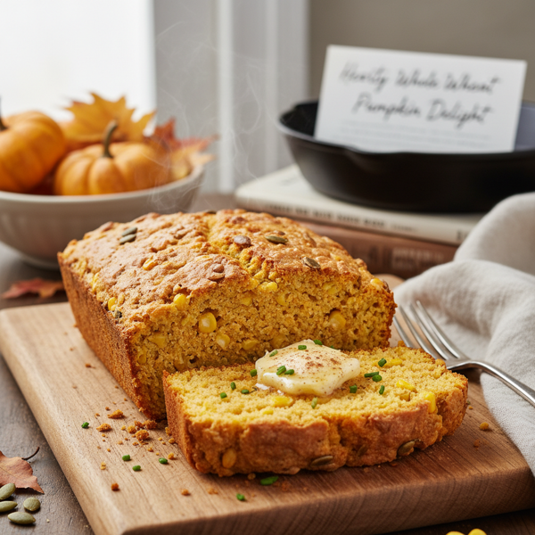 Hearty Whole Wheat Pumpkin Cornbread Delight recipe