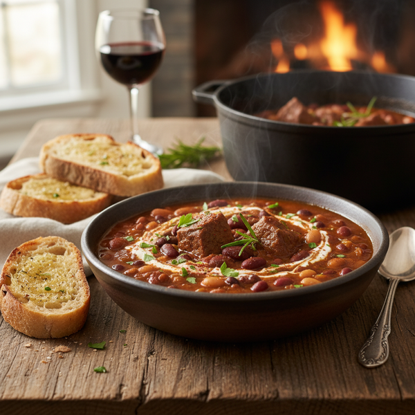 Hearty Winter Beef and Bean Stew recipe