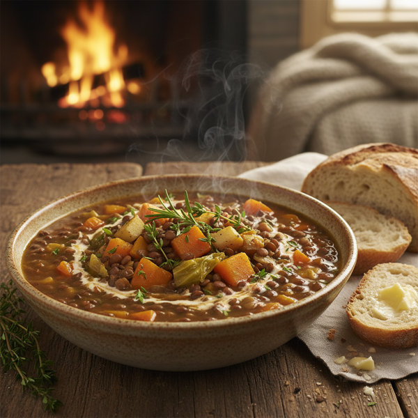 Hearty Winter Lentil Stew with Vegetables recipe