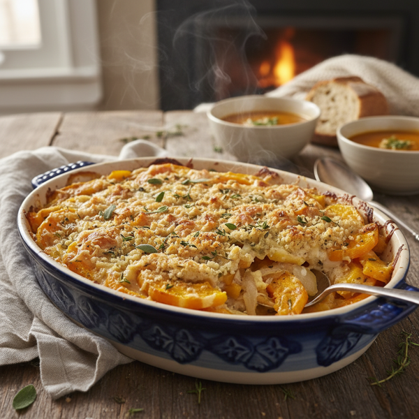 Hearty Winter Squash and Parsnip Gratin recipe