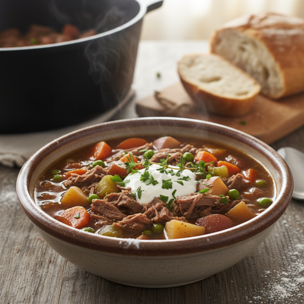 Hearty Yankee Pot Roast Soup recipe