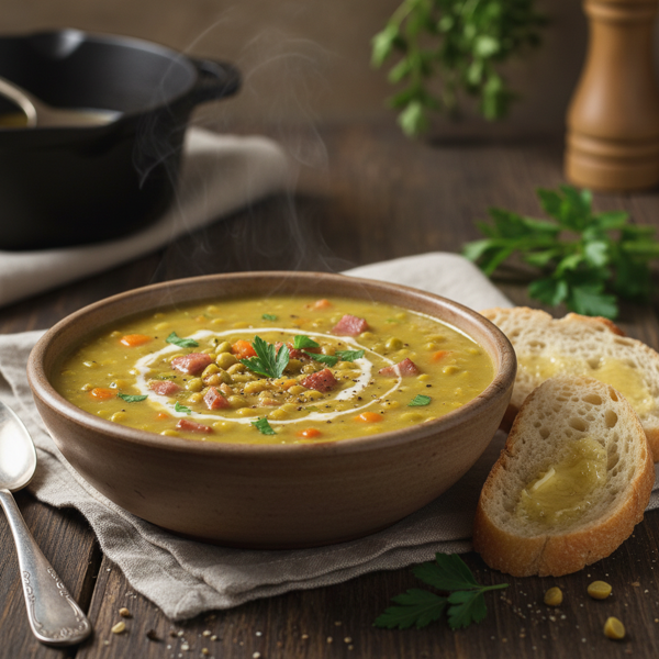 Hearty Yellow Split Pea & Ham Soup recipe