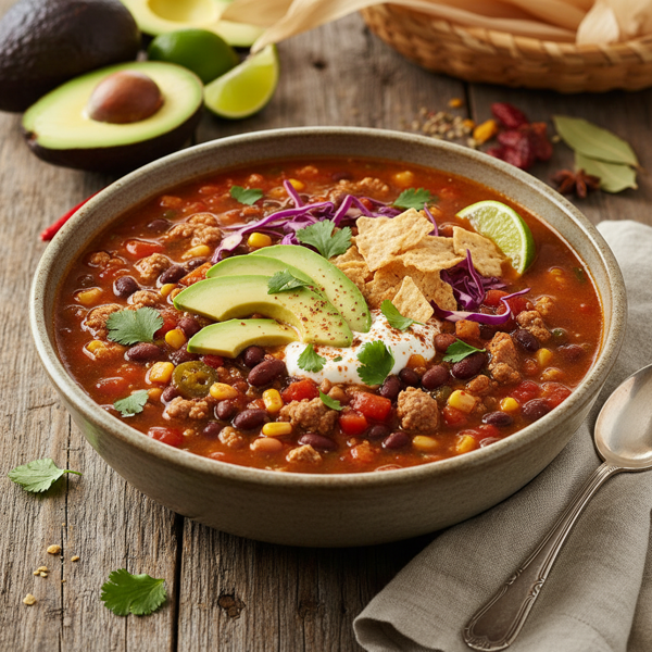 Hearty & Healthy Taco Soup Supreme recipe