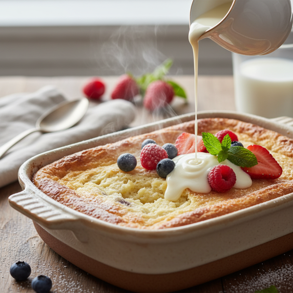 Heavenly Airy Yogurt Bread Pudding recipe