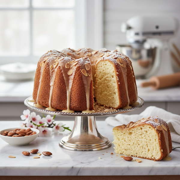 Heavenly Almond Angel Food Cake recipe