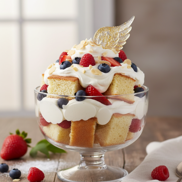 Heavenly Angel Food Cream Trifle recipe
