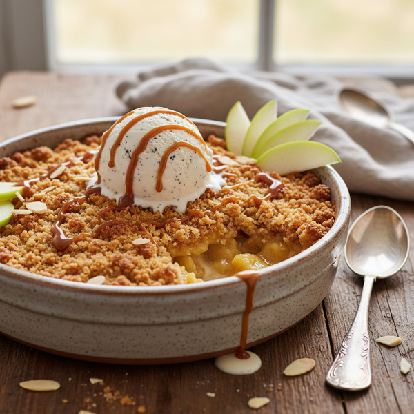 Heavenly Apple Custard Crumble recipe