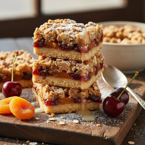 Heavenly Apricot Cherry Crunch Bars recipe