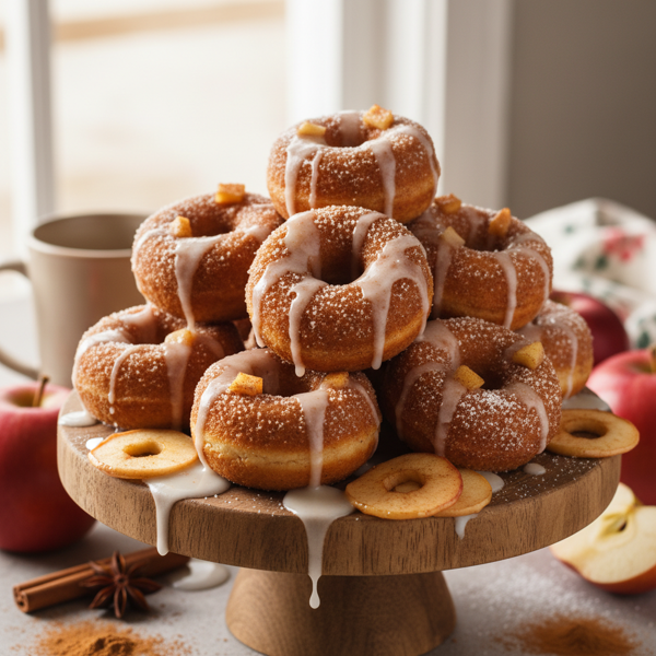 Heavenly Baked Apple Cinnamon Mini Donuts recipe