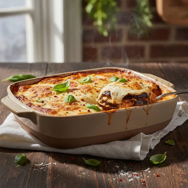 Heavenly Baked Eggplant Parmesan recipe