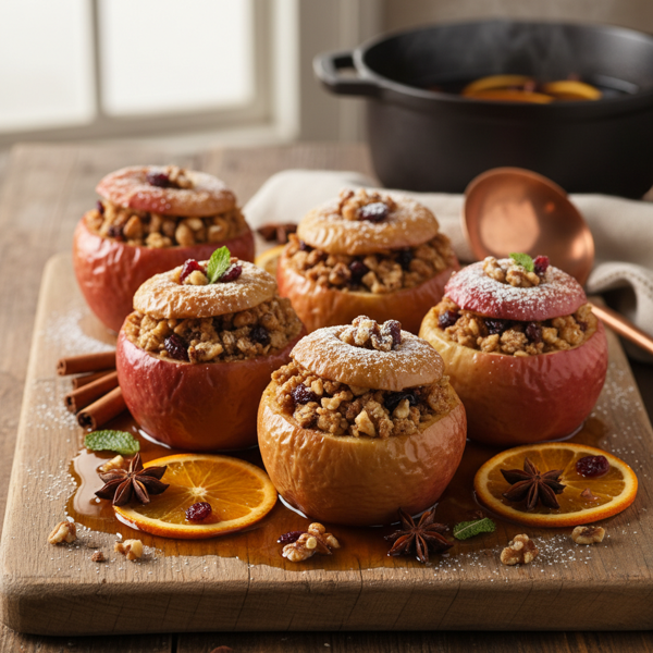 Heavenly Baked Stuffed Apples with Spiced Cider recipe