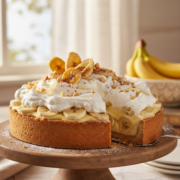 Heavenly Banana Cream Delight Pie recipe