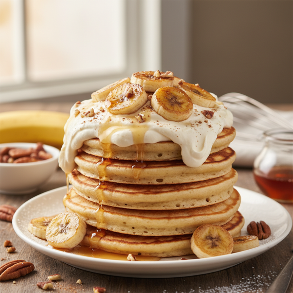 Heavenly Banana Fluff Pancakes recipe