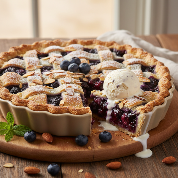 Heavenly Blueberry Almond Pie recipe