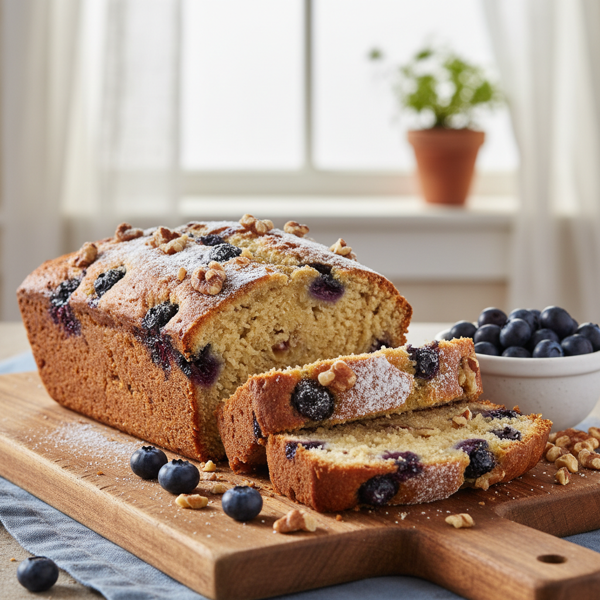 Heavenly Blueberry Banana Nut Bread recipe