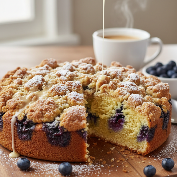Heavenly Blueberry Crumb Coffee Cake recipe