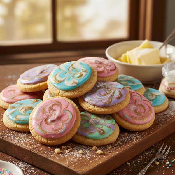 Heavenly Buttery Sugar Cookies with Colorful Icing recipe