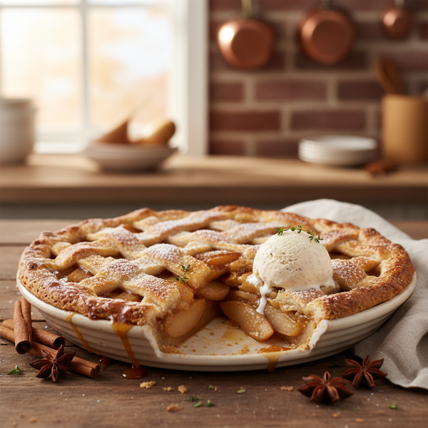Heavenly Caramelized Pear Pie recipe
