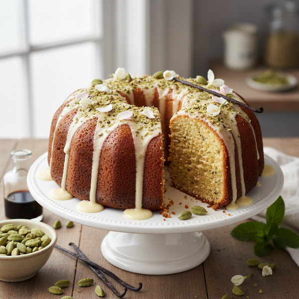 Heavenly Cardamom-Vanilla Bliss Pound Cake recipe
