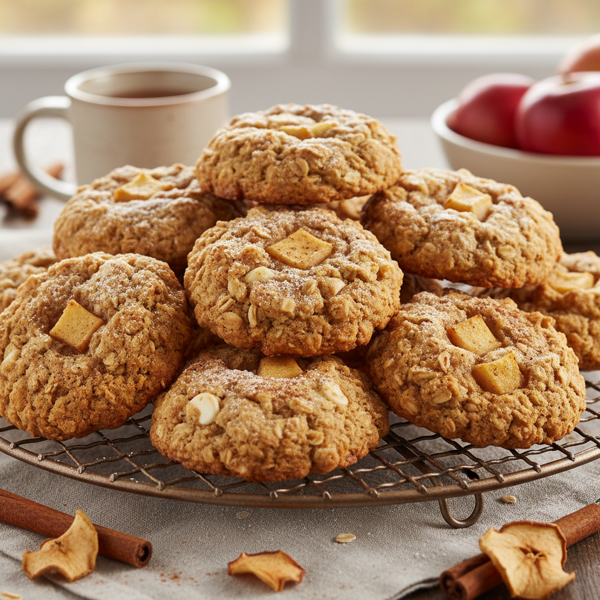 Heavenly Chewy Apple Oatmeal Cookies recipe