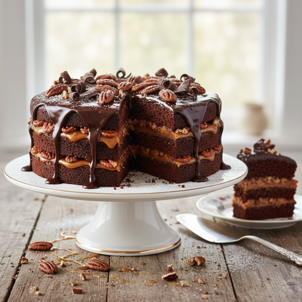 Heavenly Choco-Pecan Layered Delight recipe