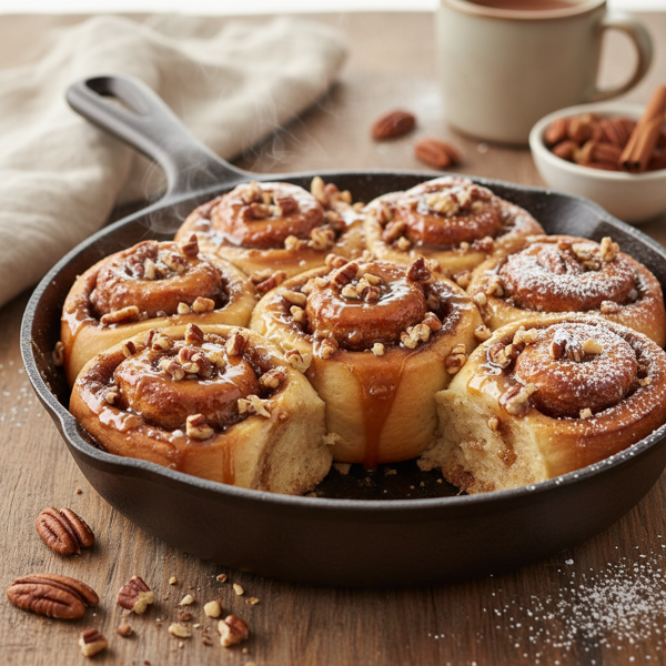Heavenly Cinnamon Pecan Rolls recipe