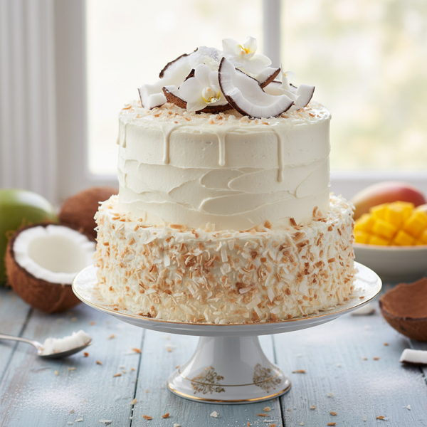 Heavenly Coconut Cream Cake recipe