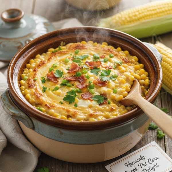 Heavenly Creamy Crock Pot Corn Delight recipe
