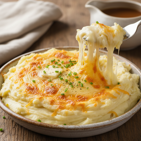 Heavenly Creamy Mashed Potatoes with Cheesy Delight recipe