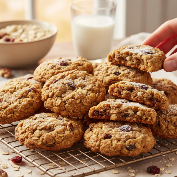 Heavenly Crunchy Oatmeal Cookies recipe