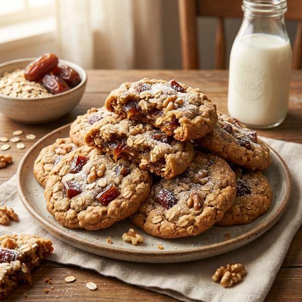 Heavenly Date Oatmeal Cookies recipe