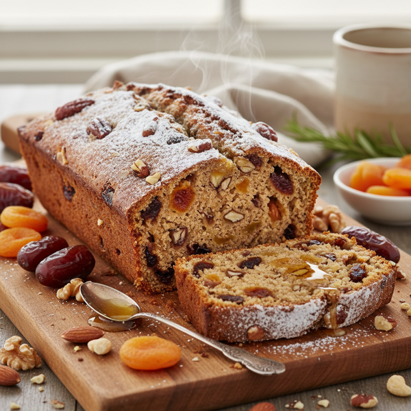 Heavenly Date and Apricot Nut Loaf recipe